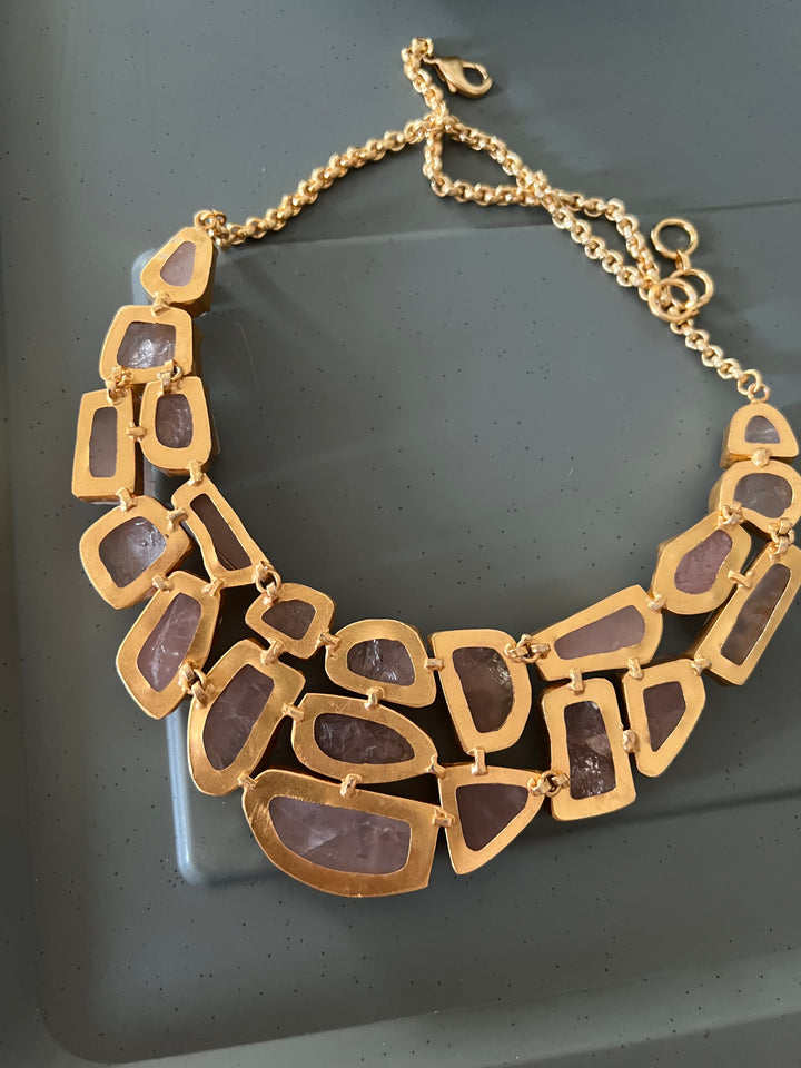 Exquisite Natural Rose Quartz Necklace - Premium Quality Craftsmanship