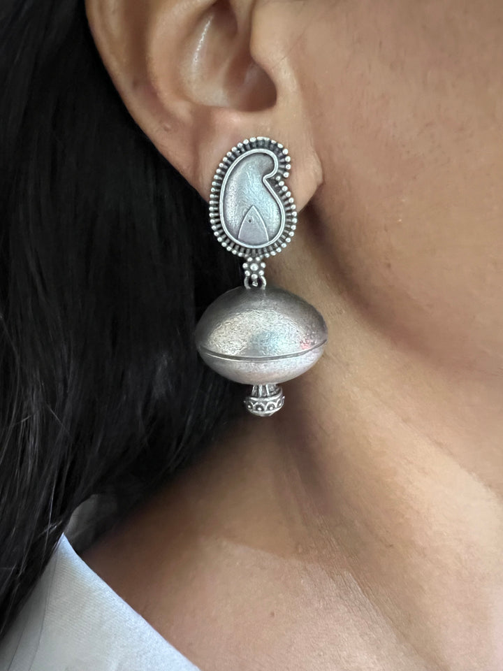 Tribal Paisley Earrings / Oxidised Earrings/ Handcrafted Earrings