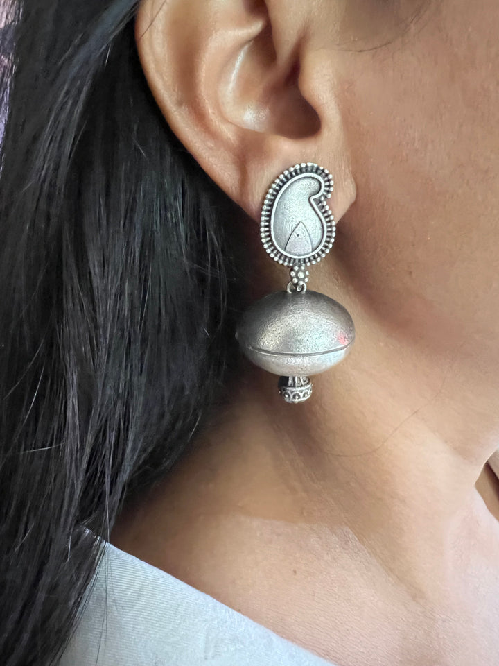 Tribal Paisley Earrings / Oxidised Earrings/ Handcrafted Earrings