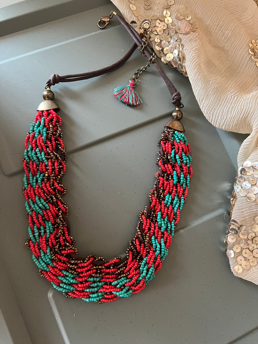 Statement Beads Necklace | SHIVKA | Bold and Elegant Jewelry
