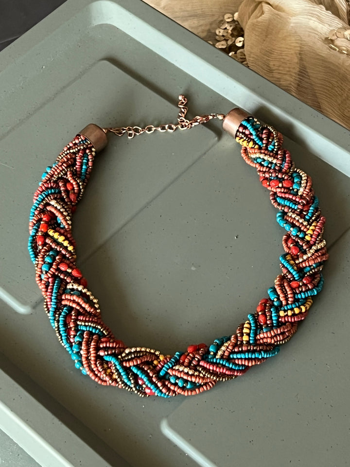 Statement Beads Necklace | SHIVKA | Bold and Elegant Jewelry