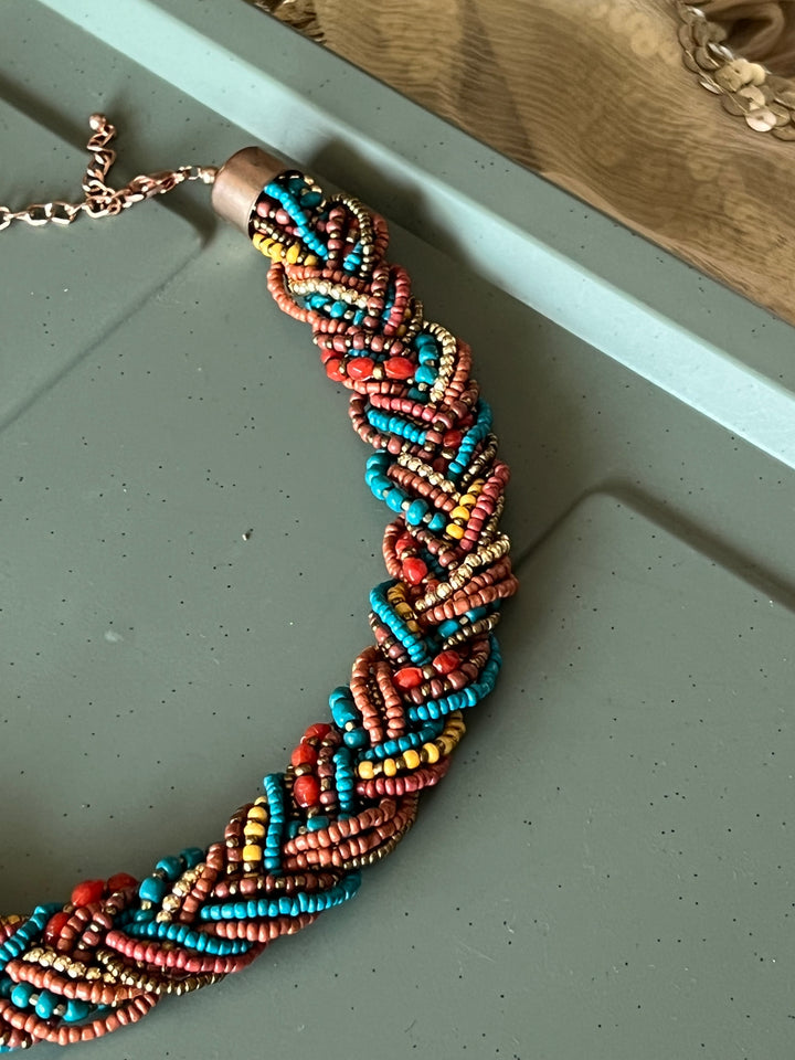 Statement Beads Necklace | SHIVKA | Bold and Elegant Jewelry