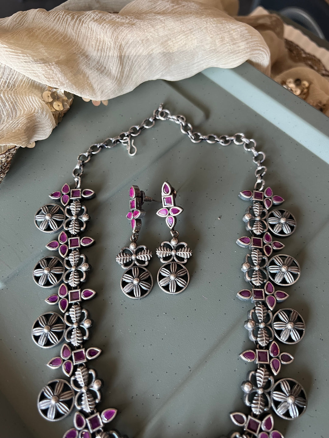 Antique Oxidized Necklace Set | Stunning Statement Jewelry