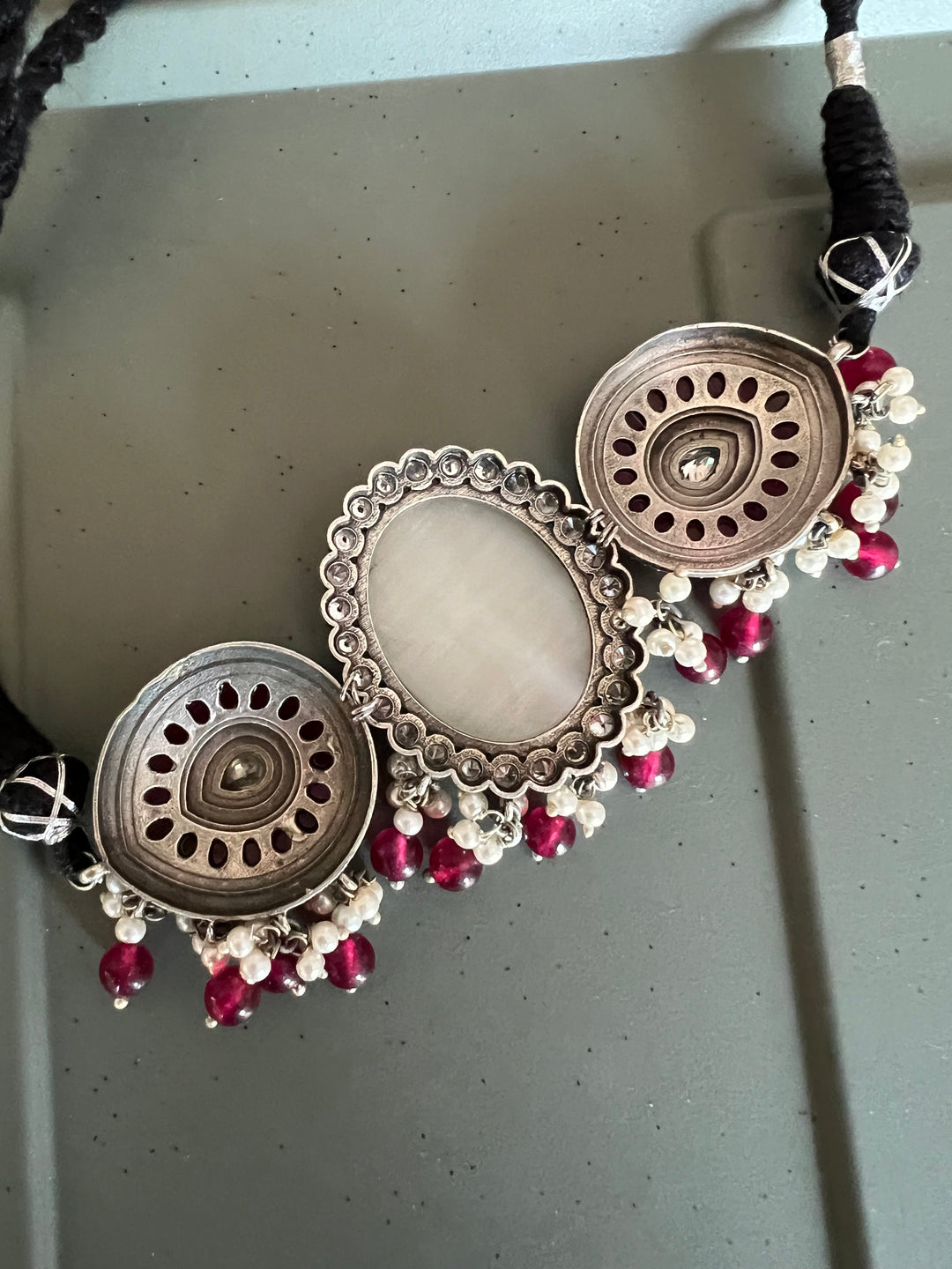 Statement Carved Stone Choker: Exquisite Craftsmanship