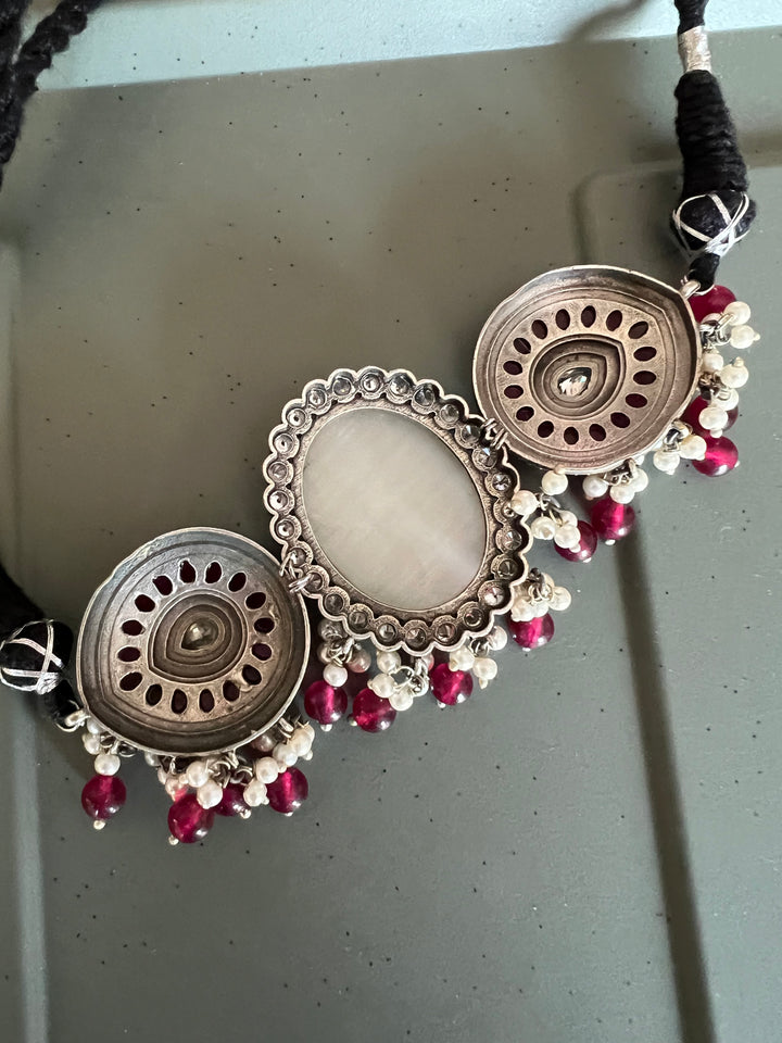 Statement Carved Stone Choker: Exquisite Craftsmanship