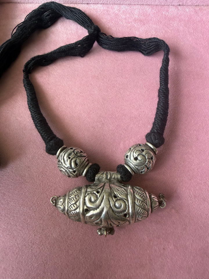 Handmade Tribal Antique Brass Statement Necklace | Adjustable Dori Artisan Jewelry
