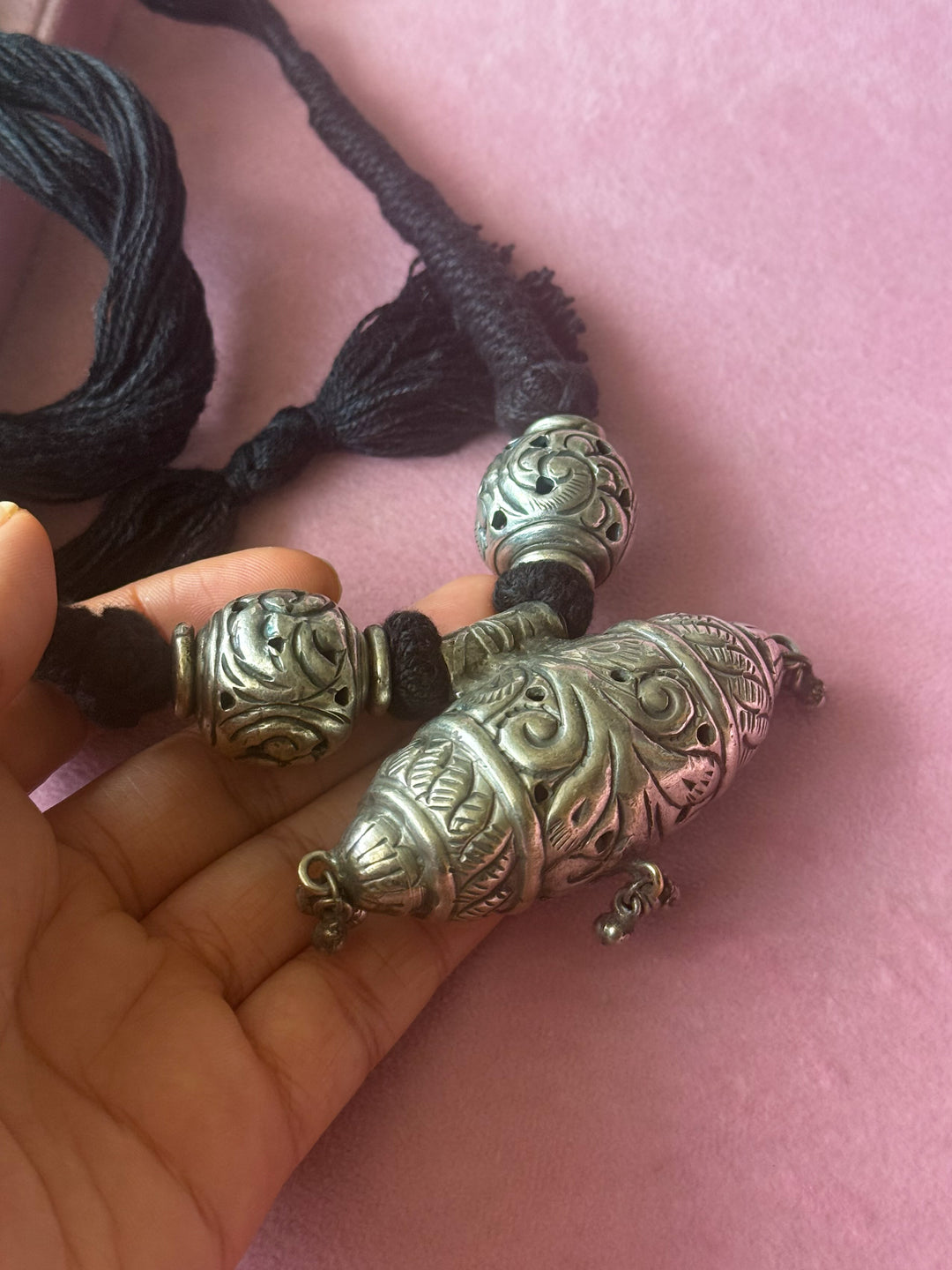Handmade Tribal Antique Brass Statement Necklace | Adjustable Dori Artisan Jewelry