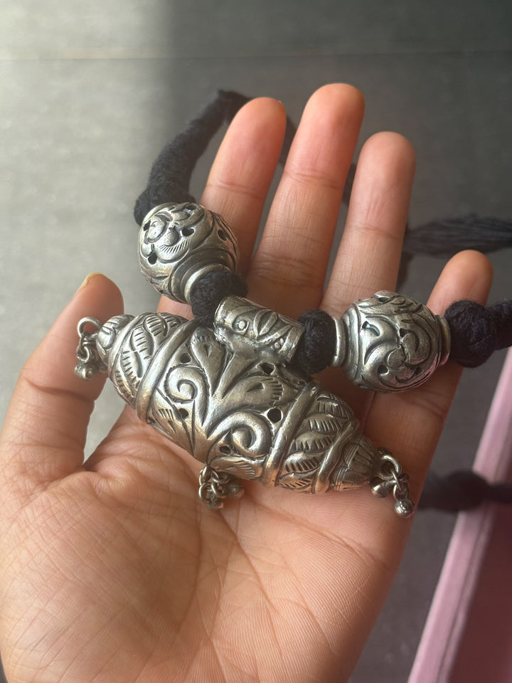 Handmade Tribal Antique Brass Statement Necklace | Adjustable Dori Artisan Jewelry
