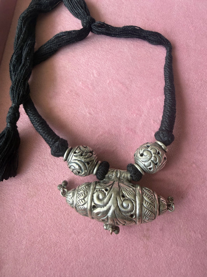 Handmade Tribal Antique Brass Statement Necklace | Adjustable Dori Artisan Jewelry