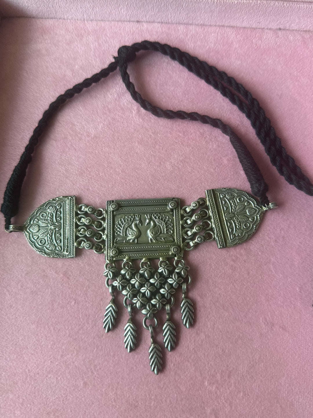 Handmade Tribal Antique Brass Statement Necklace | Adjustable Dori Artisan Jewelry