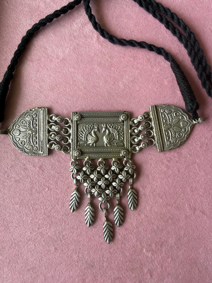 Handmade Tribal Antique Brass Statement Necklace | Adjustable Dori Artisan Jewelry