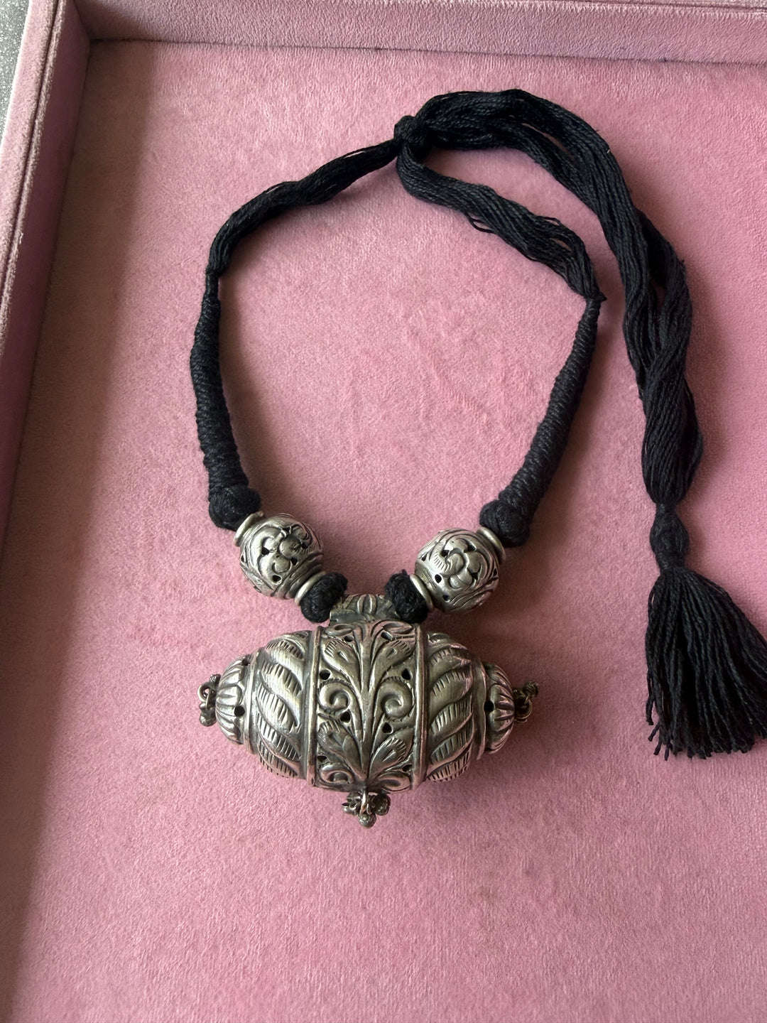 Handmade Tribal Antique Brass Statement Necklace | Adjustable Dori Artisan Jewelry