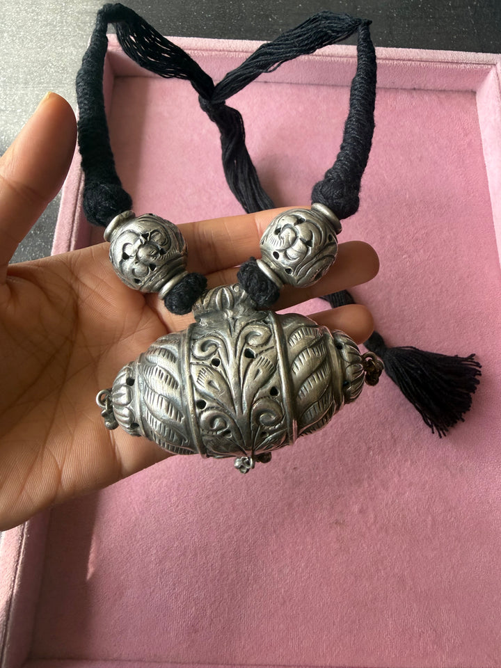 Handmade Tribal Antique Brass Statement Necklace | Adjustable Dori Artisan Jewelry