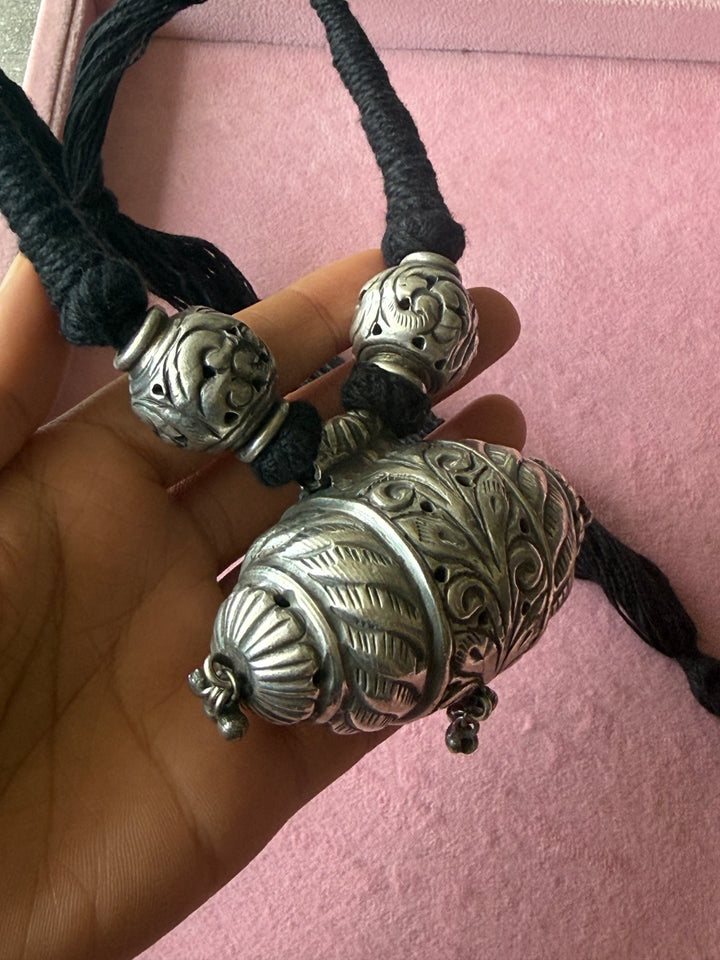Handmade Tribal Antique Brass Statement Necklace | Adjustable Dori Artisan Jewelry