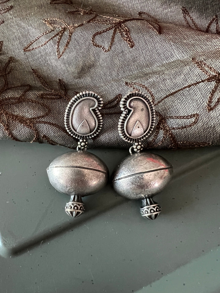 Tribal Paisley Earrings / Oxidised Earrings/ Handcrafted Earrings