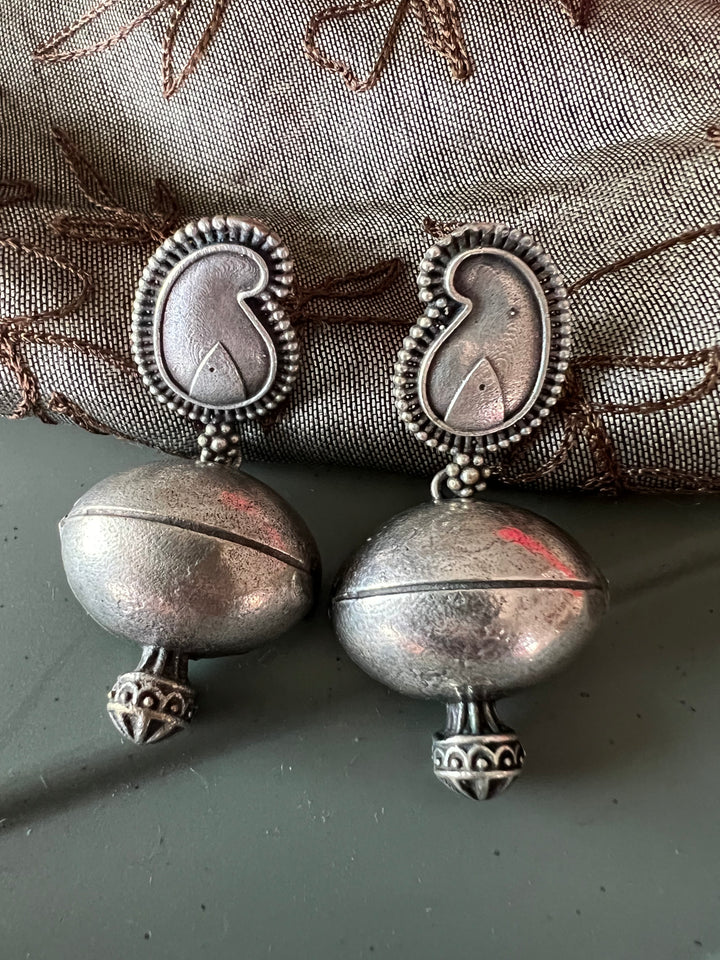 Tribal Paisley Earrings / Oxidised Earrings/ Handcrafted Earrings