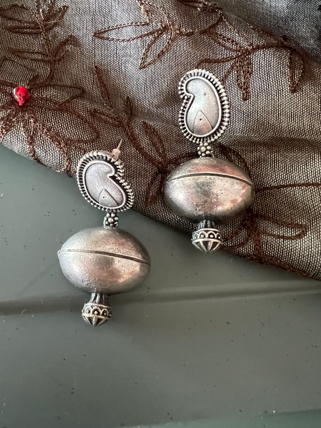 Tribal Paisley Earrings / Oxidised Earrings/ Handcrafted Earrings