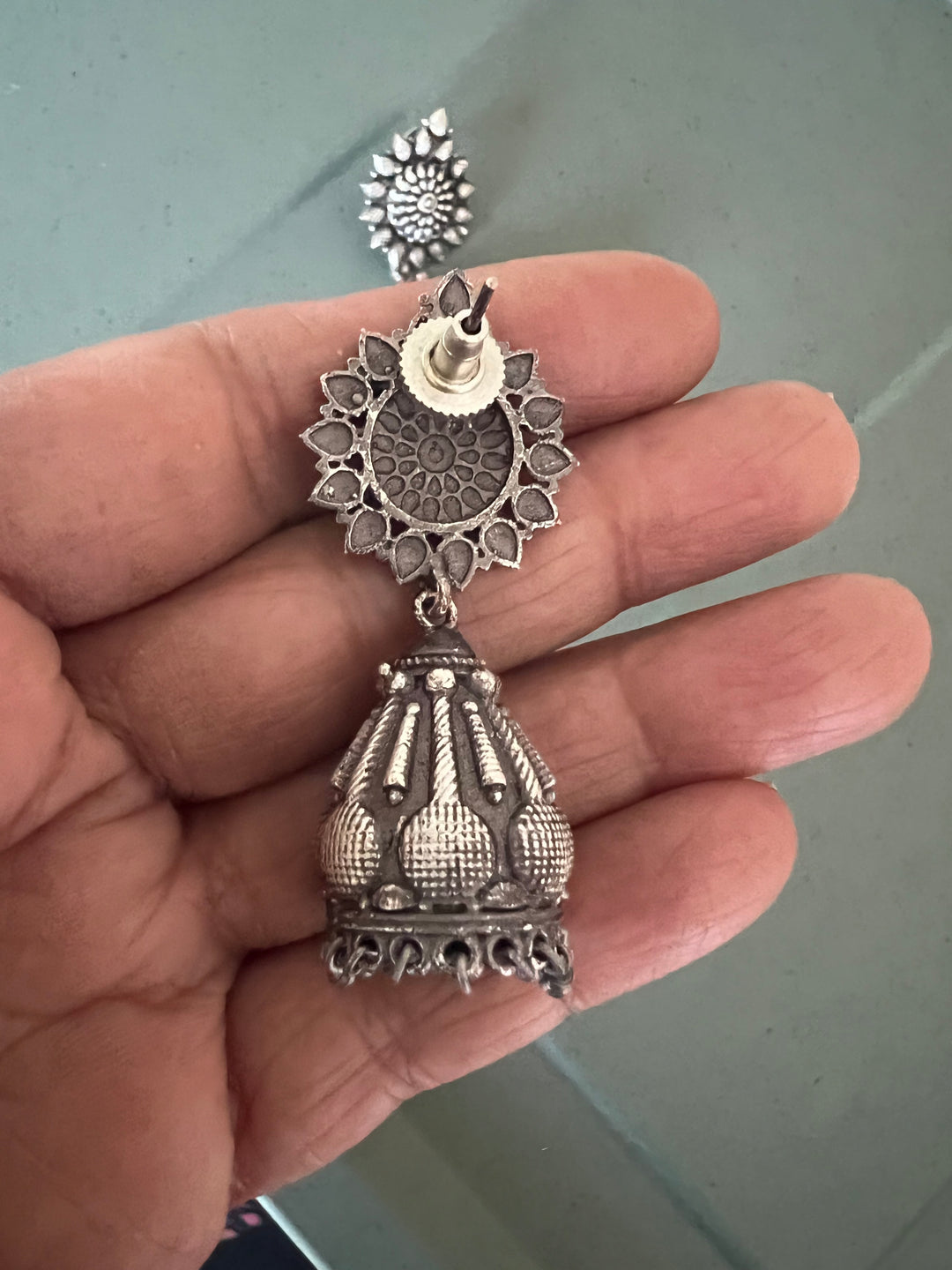 Antique Oxidized Jhumka Earrings | Statement Jewelry by SHIVKA