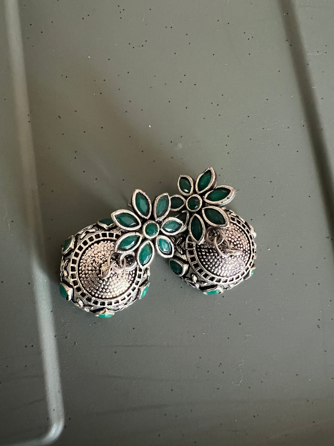 Antique Oxidized Jhumka Earrings | Statement Jewelry by SHIVKA