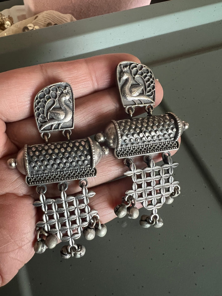 Antique Oxidized Earrings | Statement Jewelry by SHIVKA