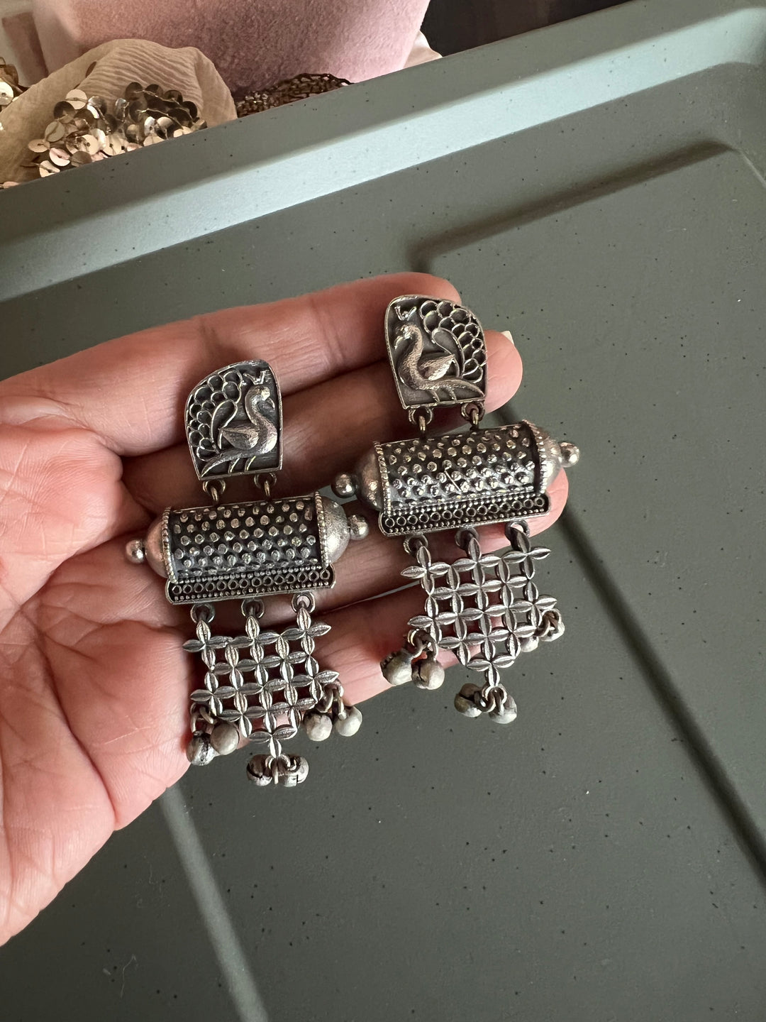 Antique Oxidized Earrings | Statement Jewelry by SHIVKA