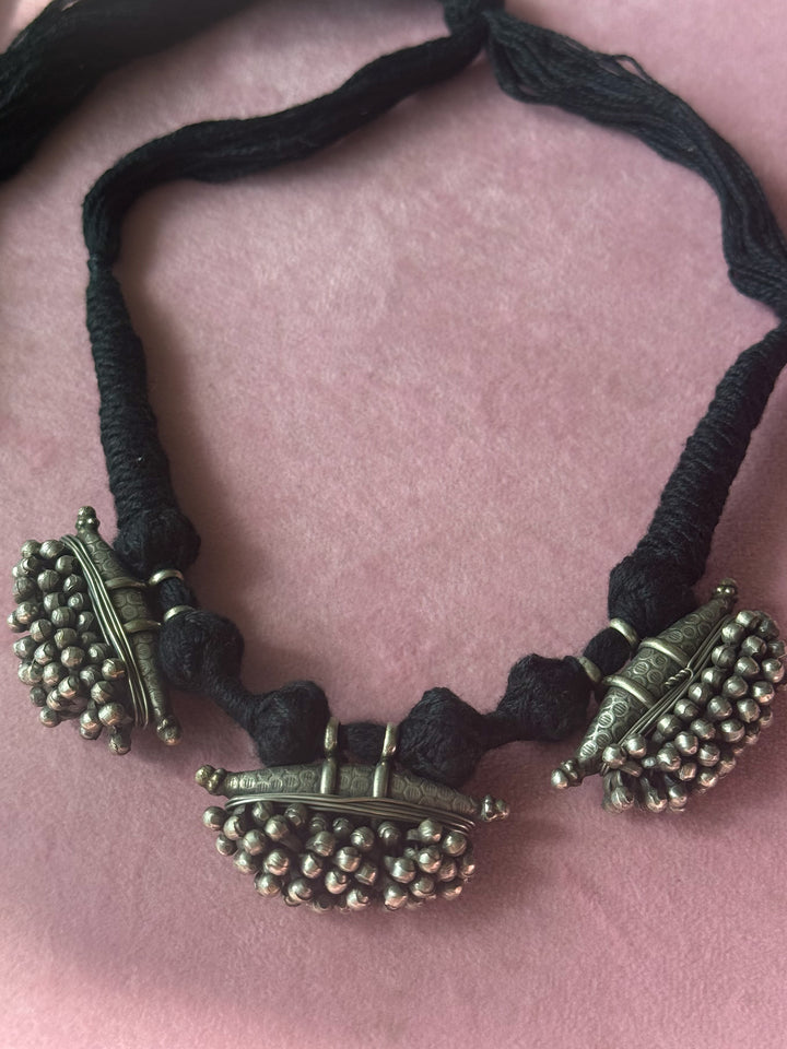 Handmade Tribal Antique Brass Statement Necklace | Adjustable Dori Artisan Jewelry