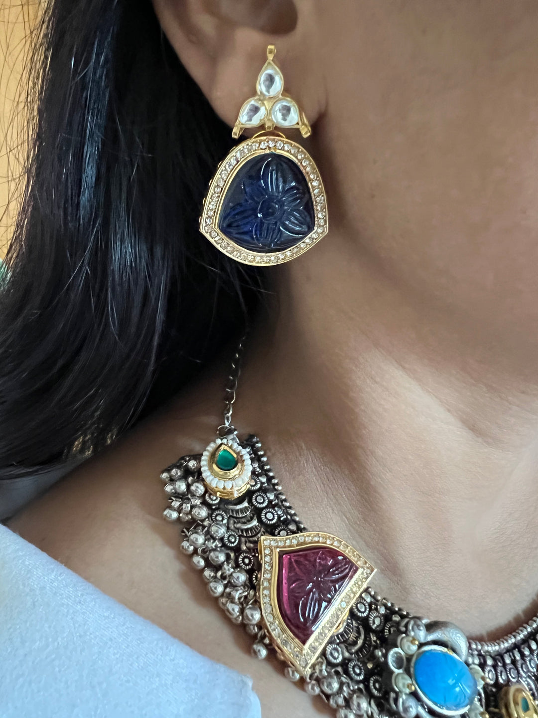 SHIVKA Vintage Fusion Necklace with Earrings