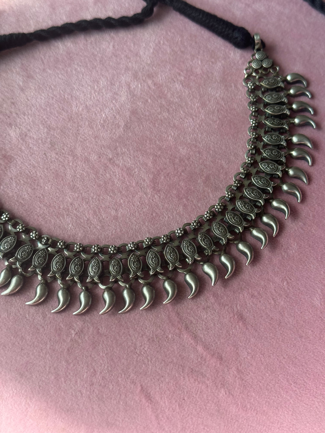 Handmade Tribal Antique Brass Statement Necklace | Adjustable Dori Artisan Jewelry