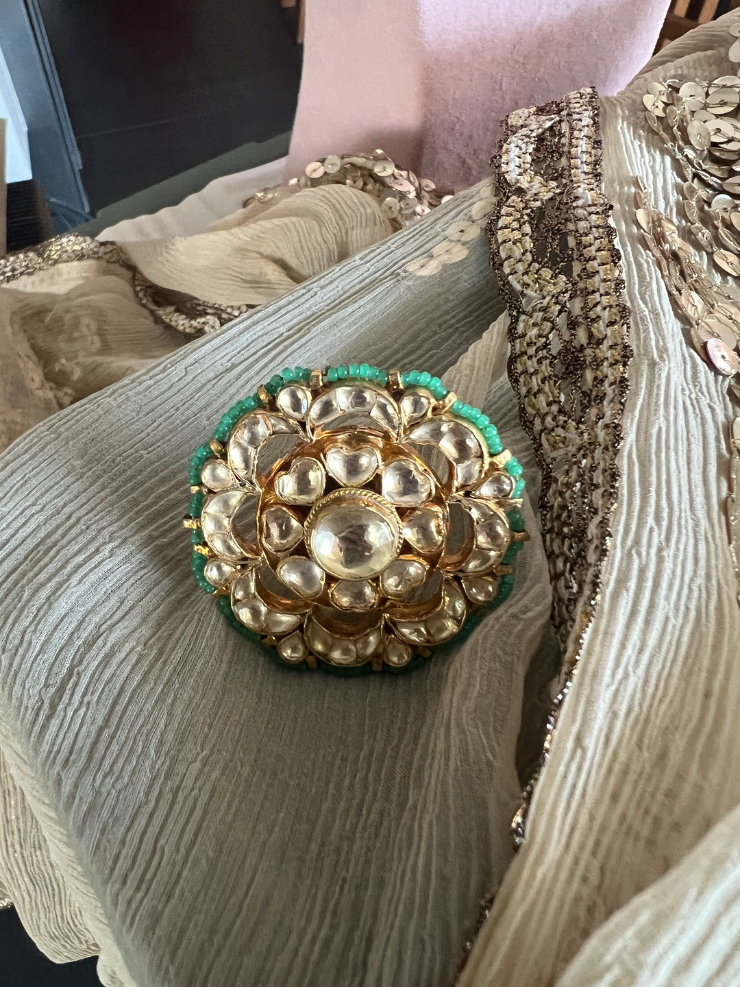 Exclusive Patchi Kundan Ring | Statement Jewelry by SHIVKA