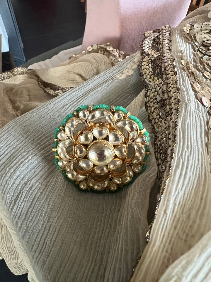 Exclusive Patchi Kundan Ring | Statement Jewelry by SHIVKA