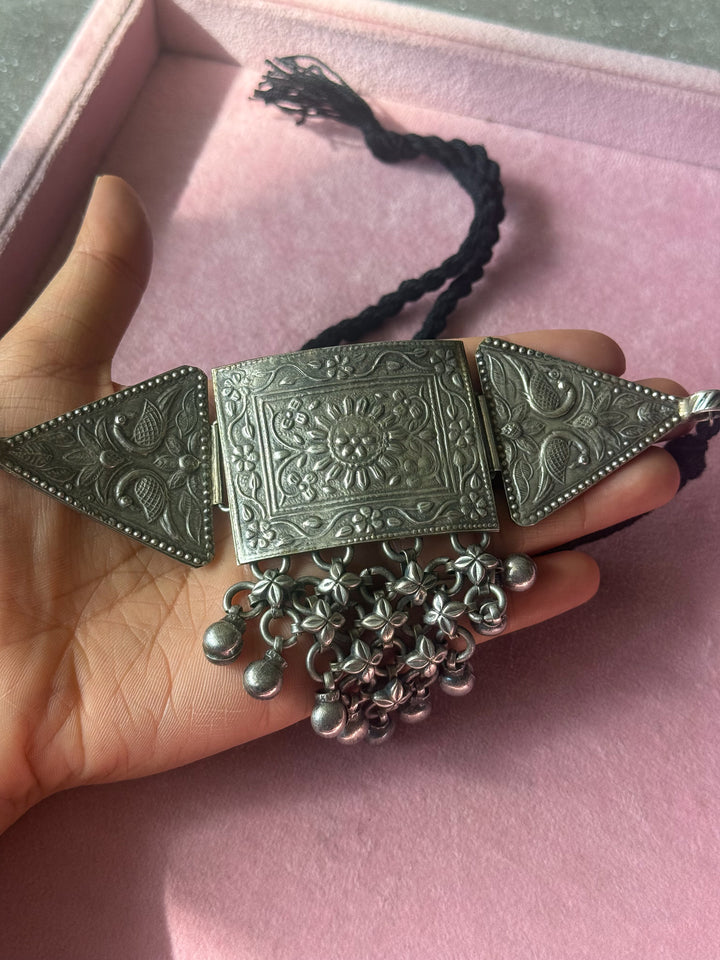 Handmade Tribal Antique Brass Statement Necklace | Adjustable Dori Artisan Jewelry