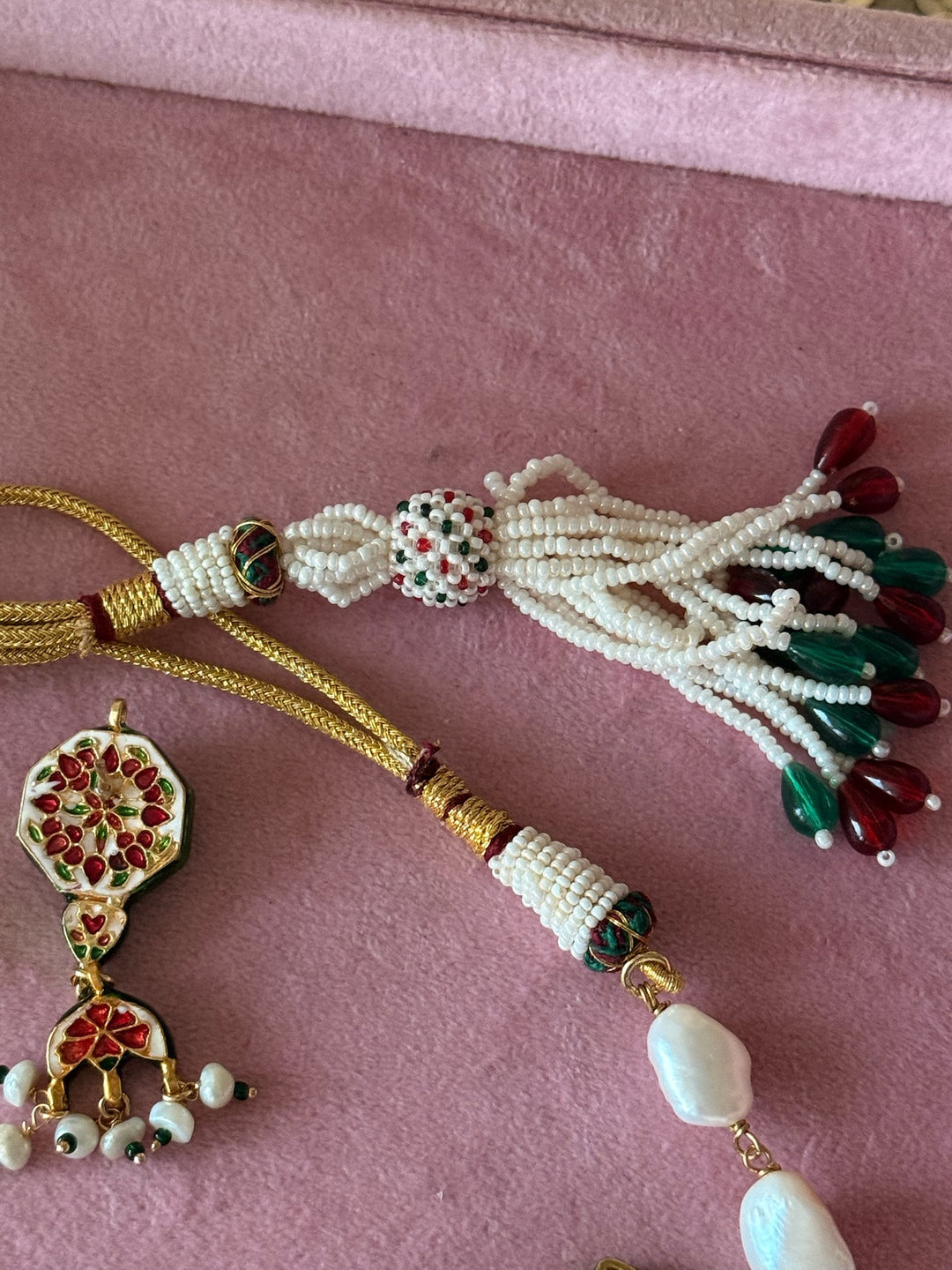 Semi-Precious Stone Kundan Necklace Set | SHIVKA