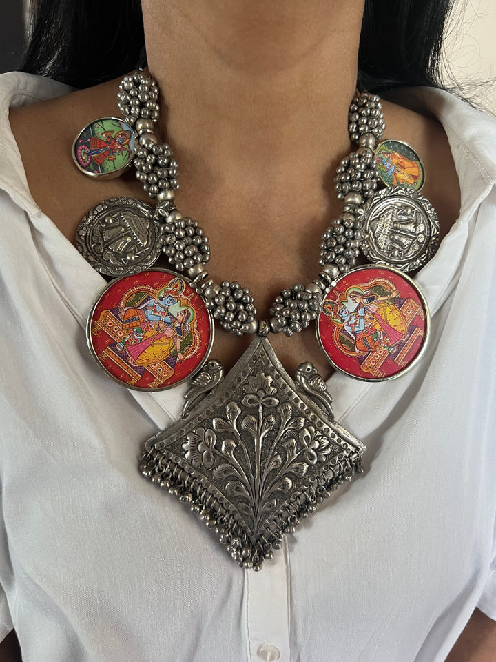 Hand painted Ghungroo Necklace | Festive Elegance by SHIVKA