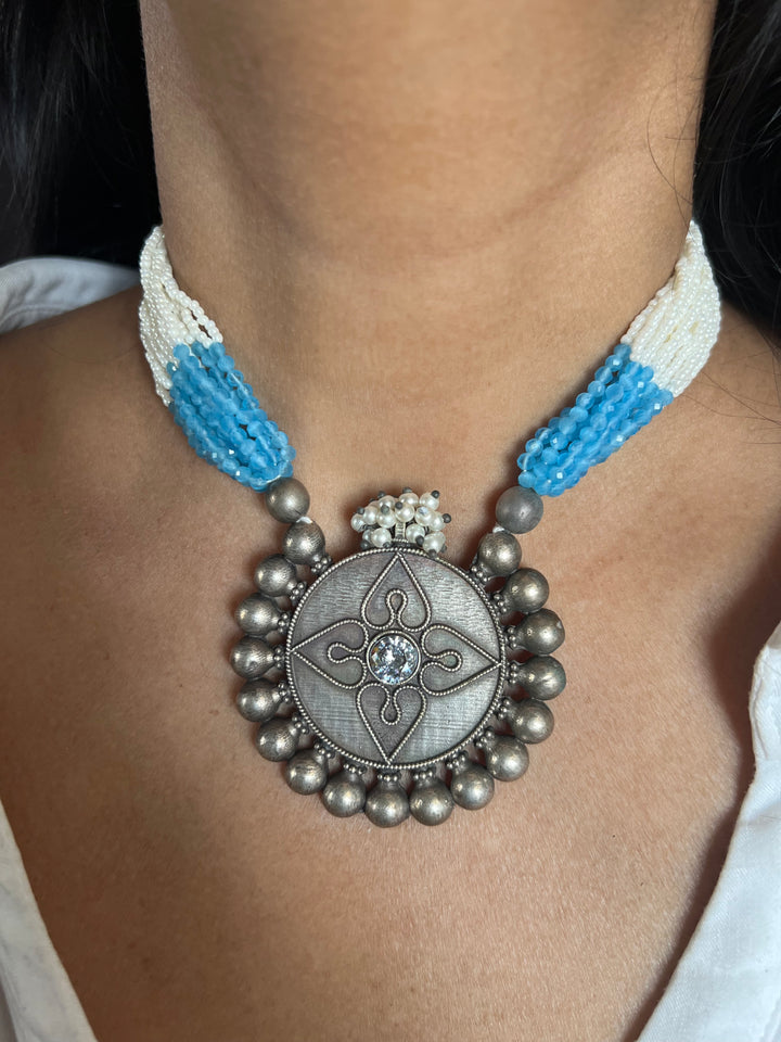 Antique Beaded Choker Necklace | Festive Elegance