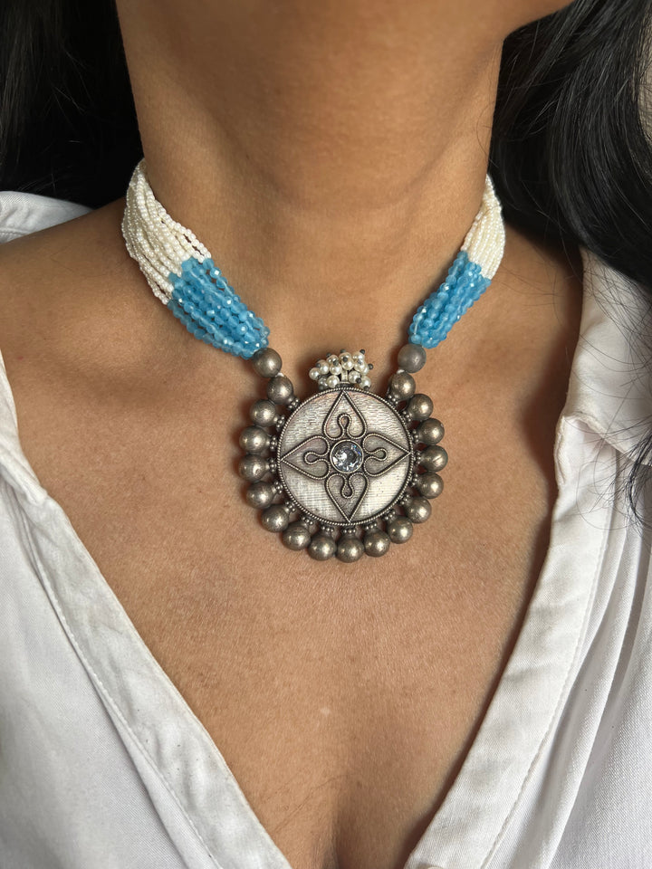 Antique Beaded Choker Necklace | Festive Elegance