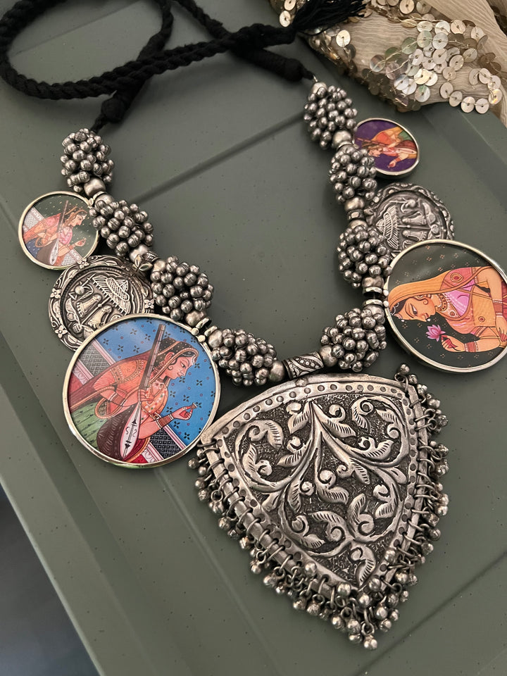 Hand painted Ghungroo Necklace | Festive Elegance by SHIVKA