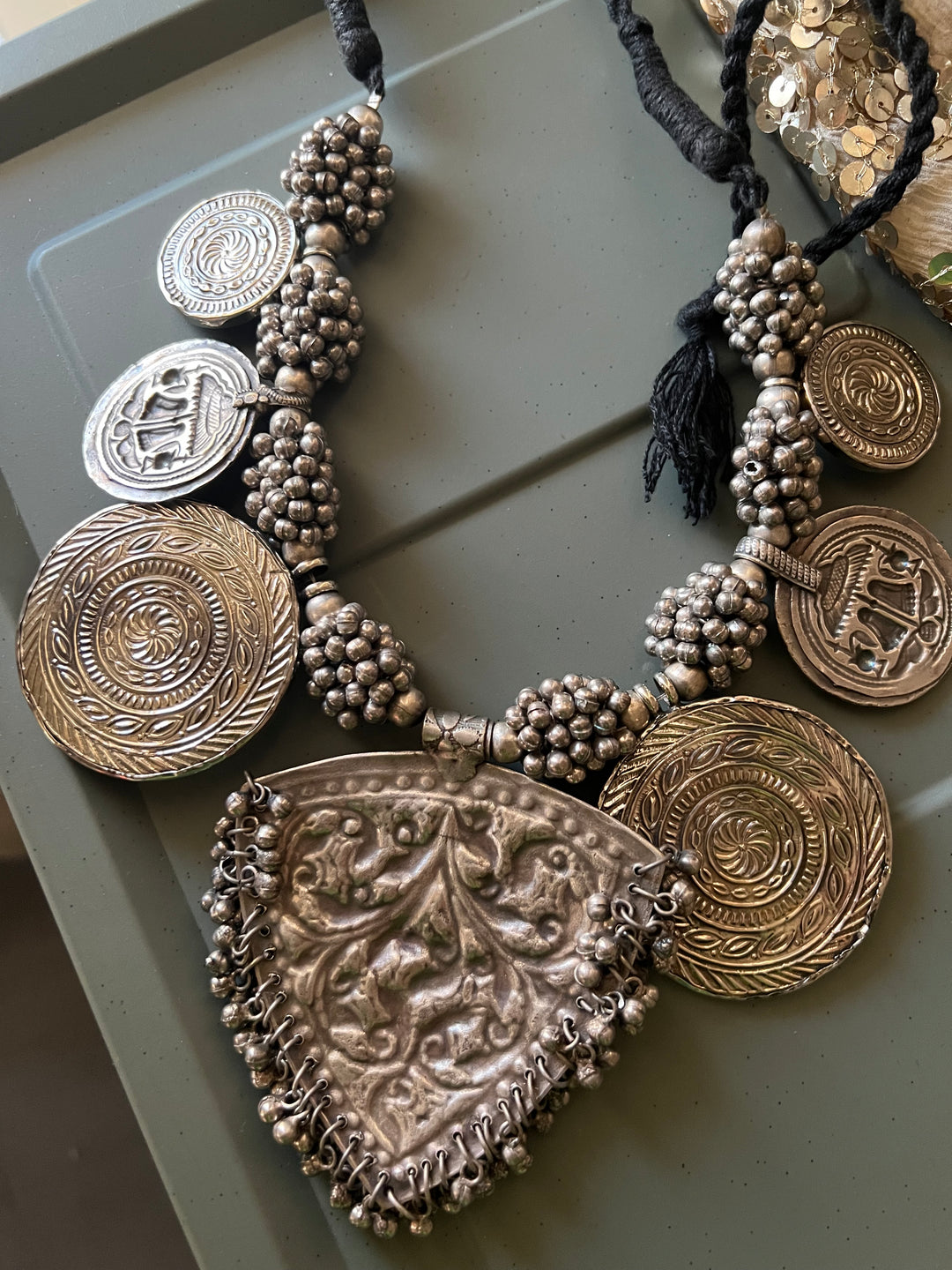 Hand painted Ghungroo Necklace | Festive Elegance by SHIVKA