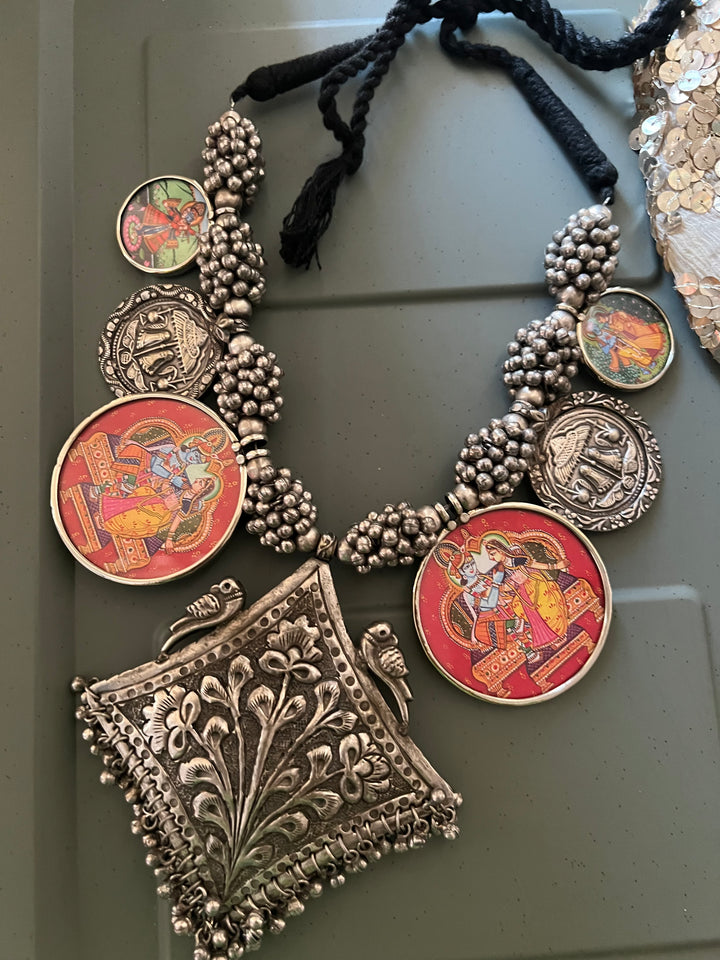 Hand painted Ghungroo Necklace | Festive Elegance by SHIVKA