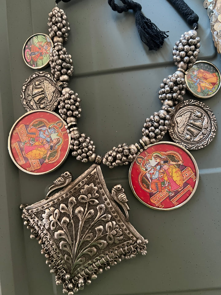 Hand painted Ghungroo Necklace | Festive Elegance by SHIVKA