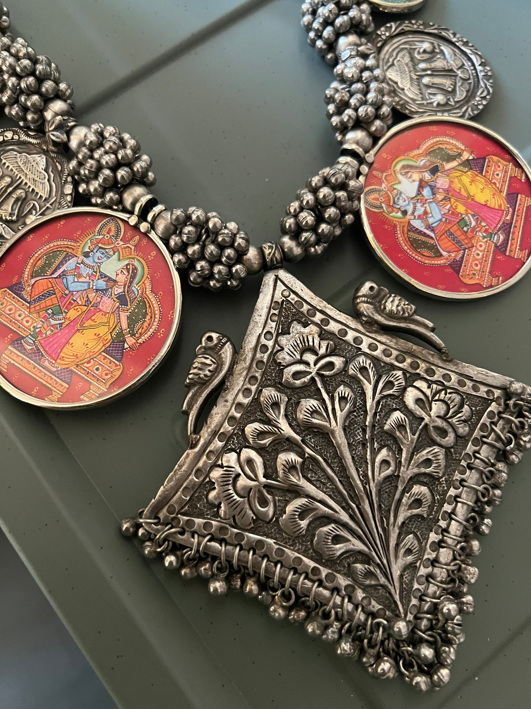 Hand painted Ghungroo Necklace | Festive Elegance by SHIVKA