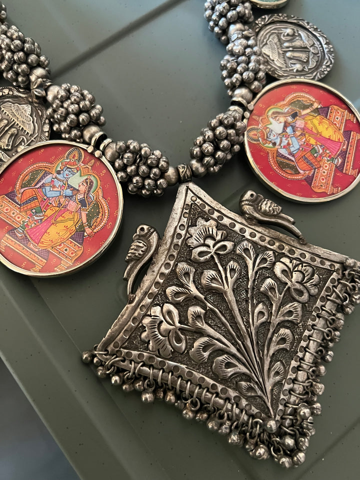 Hand painted Ghungroo Necklace | Festive Elegance by SHIVKA