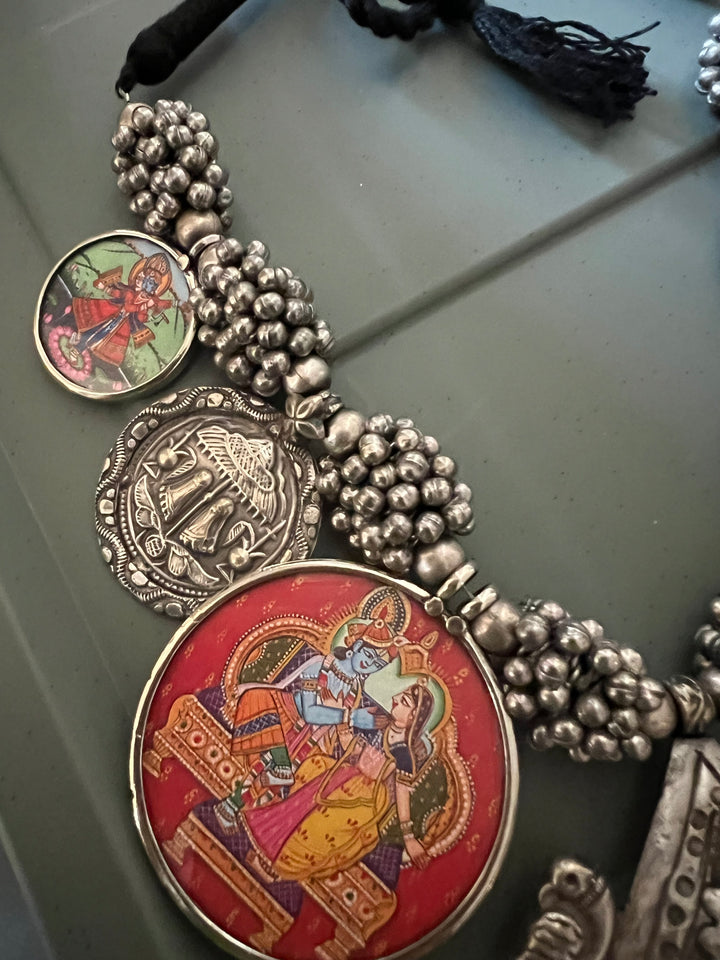 Hand painted Ghungroo Necklace | Festive Elegance by SHIVKA