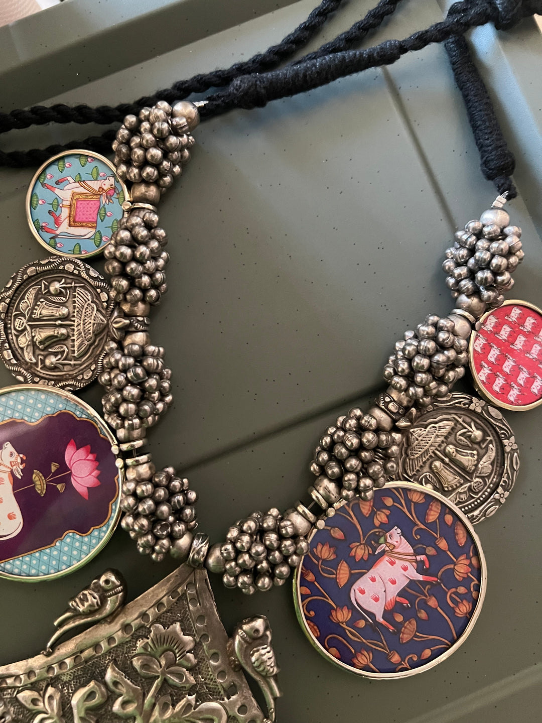 Hand painted Ghungroo Necklace | Festive Elegance by SHIVKA