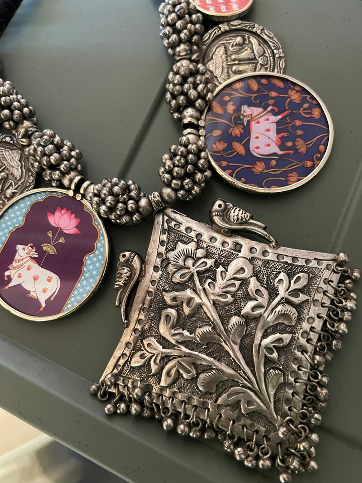 Hand painted Ghungroo Necklace | Festive Elegance by SHIVKA