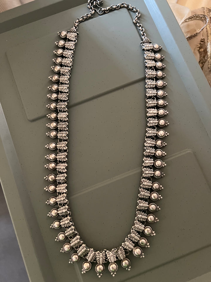 Tribal Long Necklace - Premium Quality Brass with Silver Replica