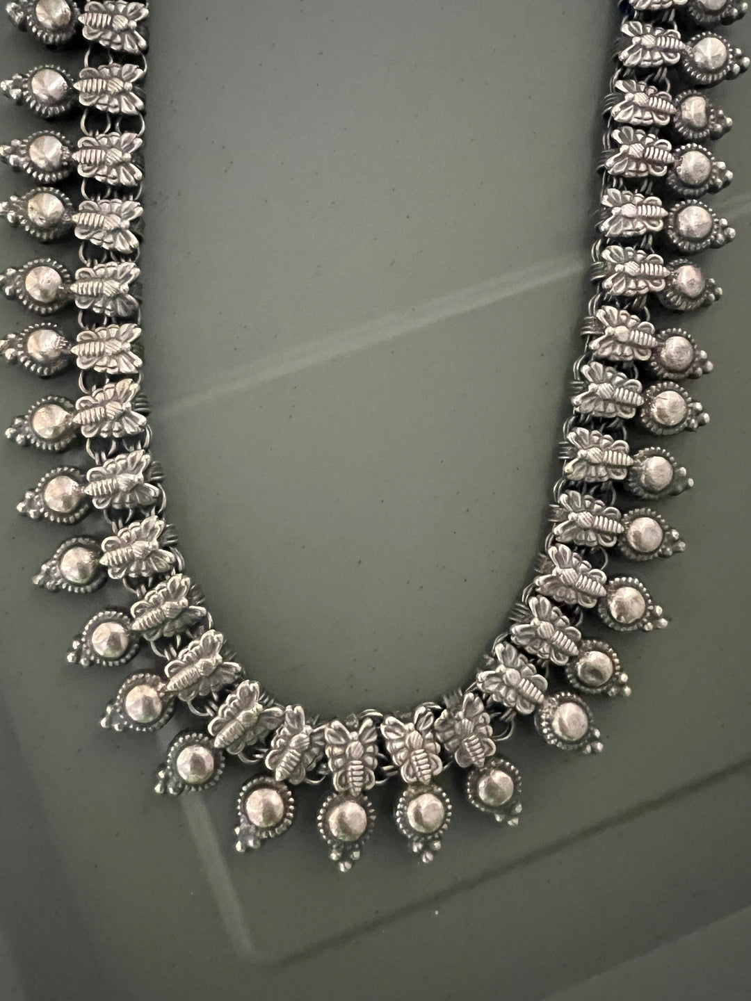 Tribal Long Necklace - Premium Quality Brass with Silver Replica