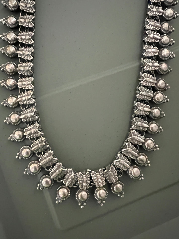 Tribal Long Necklace - Premium Quality Brass with Silver Replica