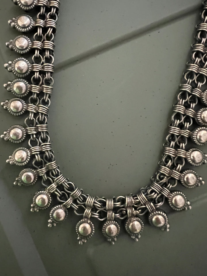 Tribal Long Necklace - Premium Quality Brass with Silver Replica