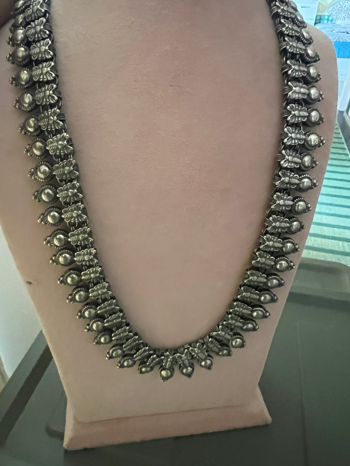 Tribal Long Necklace - Premium Quality Brass with Silver Replica