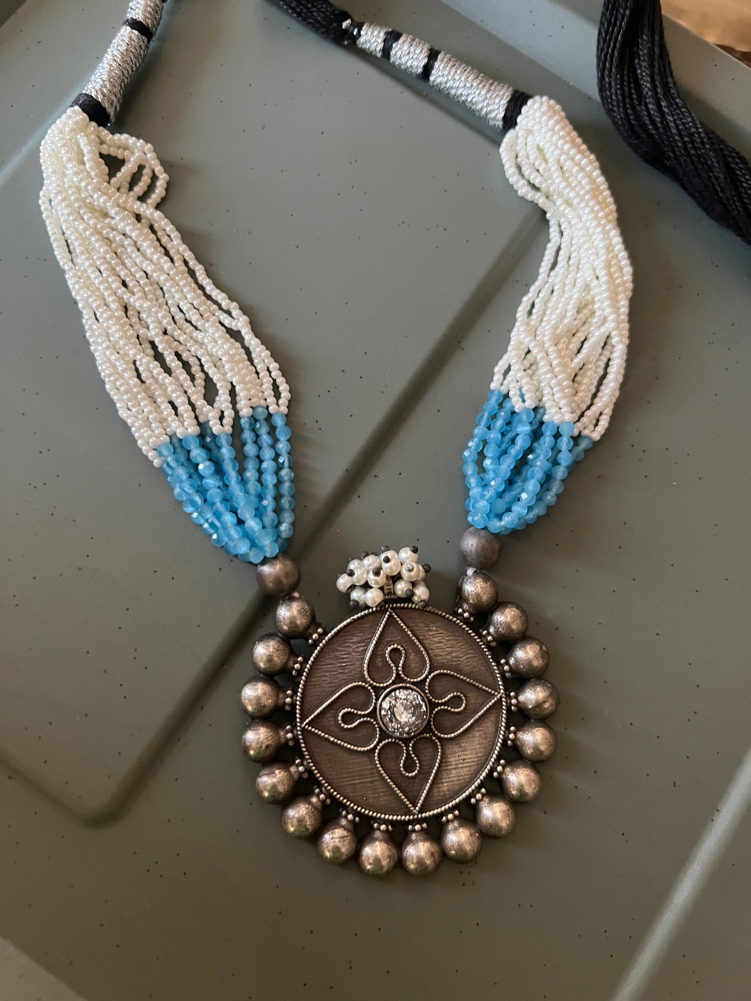 Antique Beaded Choker Necklace | Festive Elegance